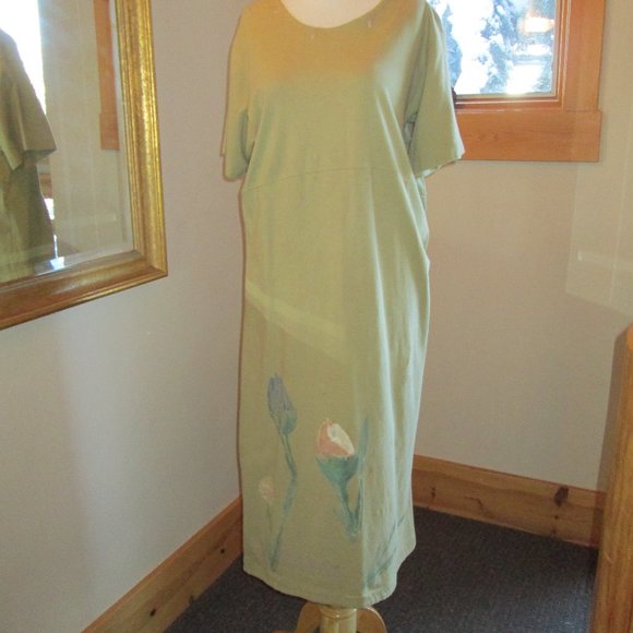 Blue Fish 1999 Straight Dress in Cricket with Long Steel Pony Painted Modal Vest - Picture 4 of 12